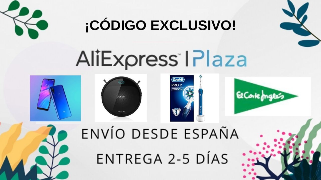¡Cupón exclusivo! 7€ de descuento en Plaza en productos vendidos por Aliexpress desde España con 2 años de garantía
