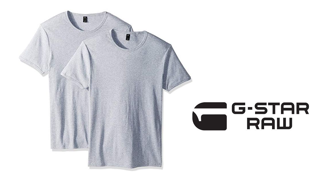 Pack 2 camisetas básicas G-Star Raw para hombre (Talla M)