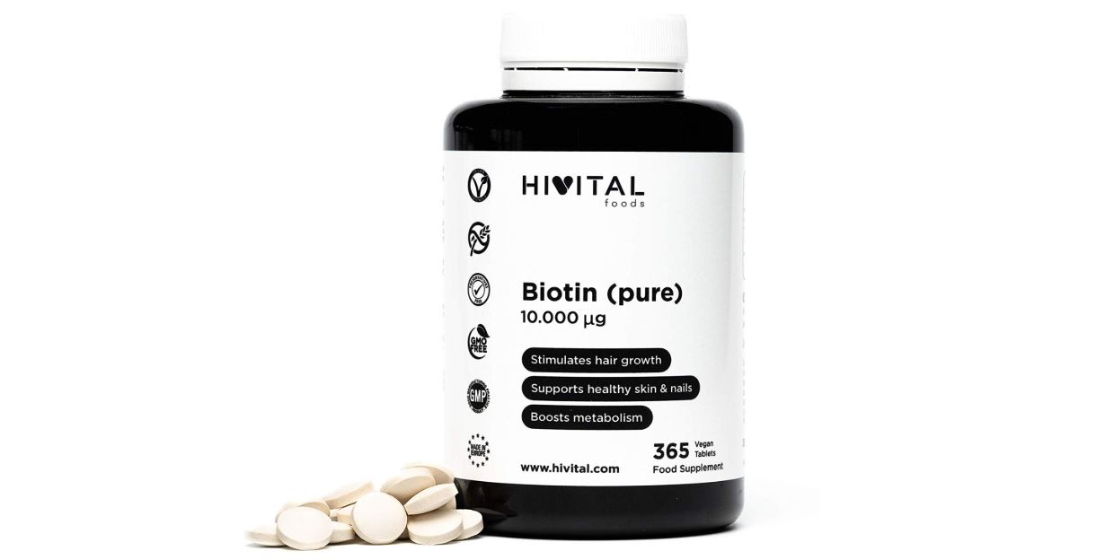 ¡Oferta del día! 365 comprimidos de Biotina 10.000 mcg (Vitamina B7) por sólo 13,42€