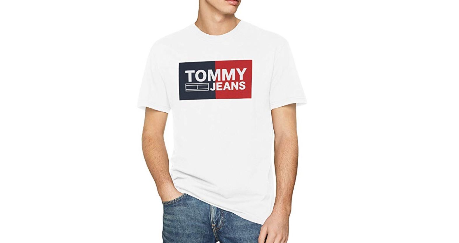 ¡Mitad de precio! Camiseta Tommy Jeans Essential Split Box por sólo 17,45€ (antes 28,95€)