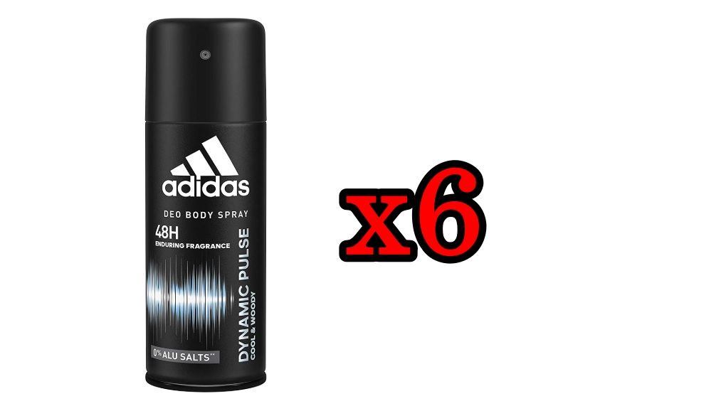 ¡Baja más! 6 Desodorantes Adidas Dynamic Pulse por sólo 9,69€ (antes 29,83€)