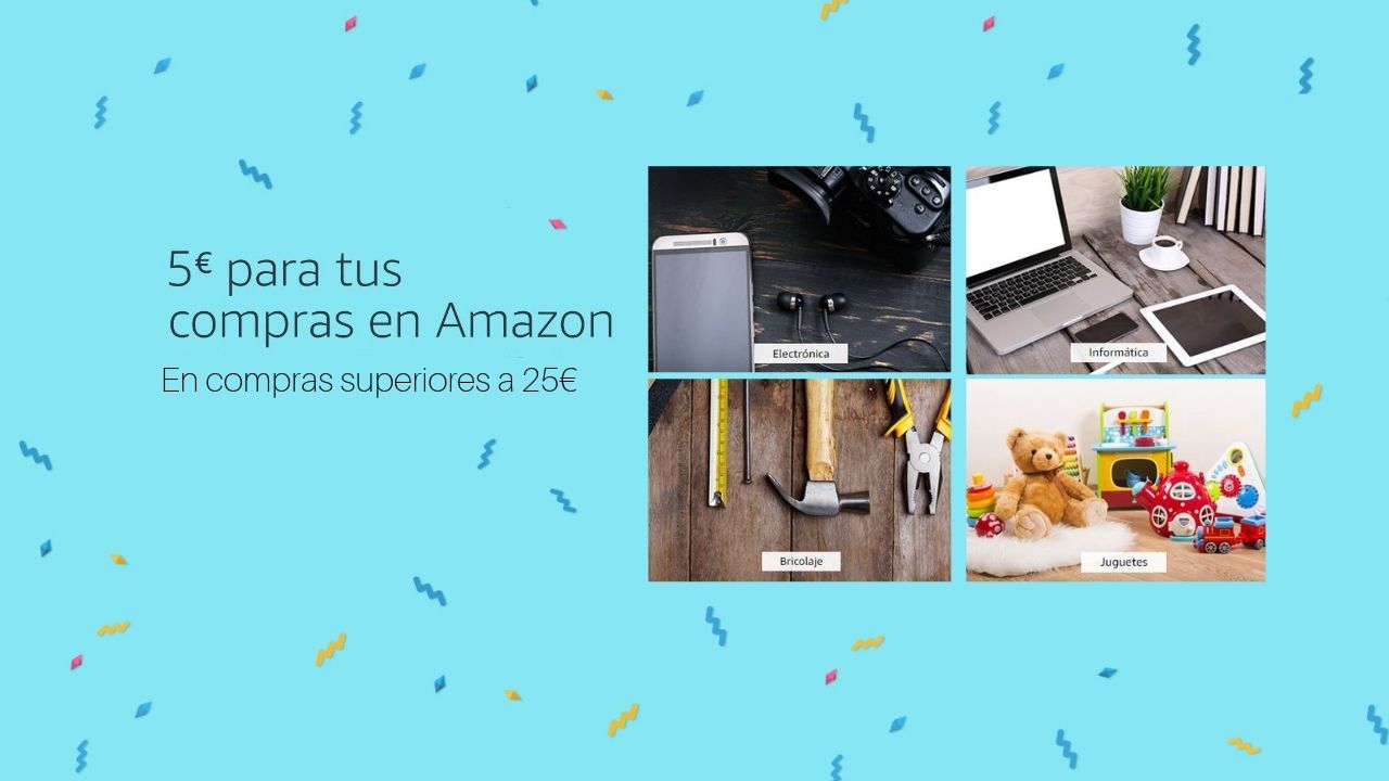 Código de 5€ en compras de más de 25€ en Amazon en cuentas seleccionadas