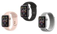 Apple Watch S4 (GPS + Cellular) 40 mm aluminio en oro y correa deportiva negra