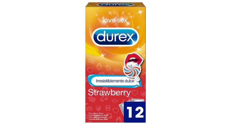 ¡Mitad de precio! 12 Preservativos Durex sabor a Fresa por sólo 4€ (antes 7,98€)