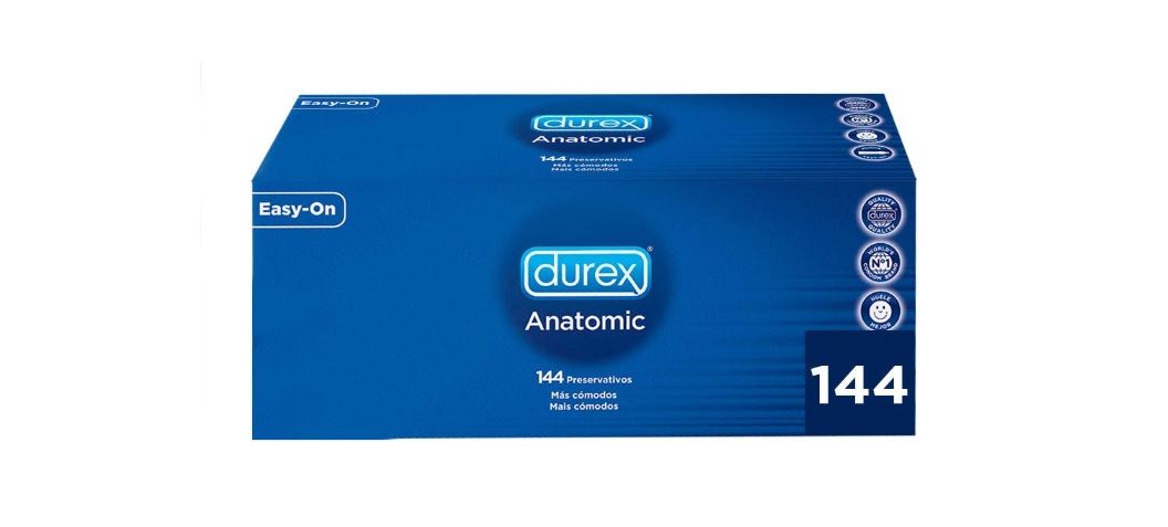 Pack 144 preservativos Durex anatomic