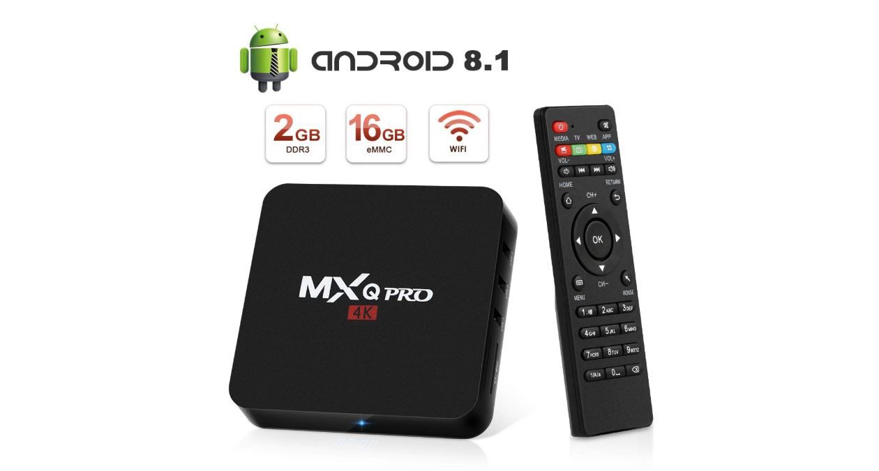 ¡Chollo! TV Box Android 8.1 MXQ PRO 4K 2GB/16GB por sólo 23,99€ en Amazon (antes 39,99€)