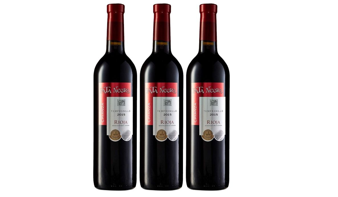 Pack de 3 botellas de vino tinto Pata Negra Crianza D.O Rioja