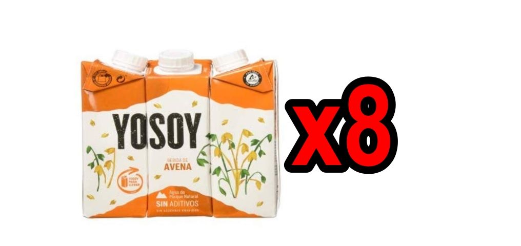 ¡Chollo! 8 packs de 3 x 250ml de Yosoy Bebida de Avena por sólo 5,88€