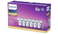 ¡Chollo! Pack de 6 Bombillas Led Foco Gu10 Cristal Philips por sólo 11,99€ (antes 20€)