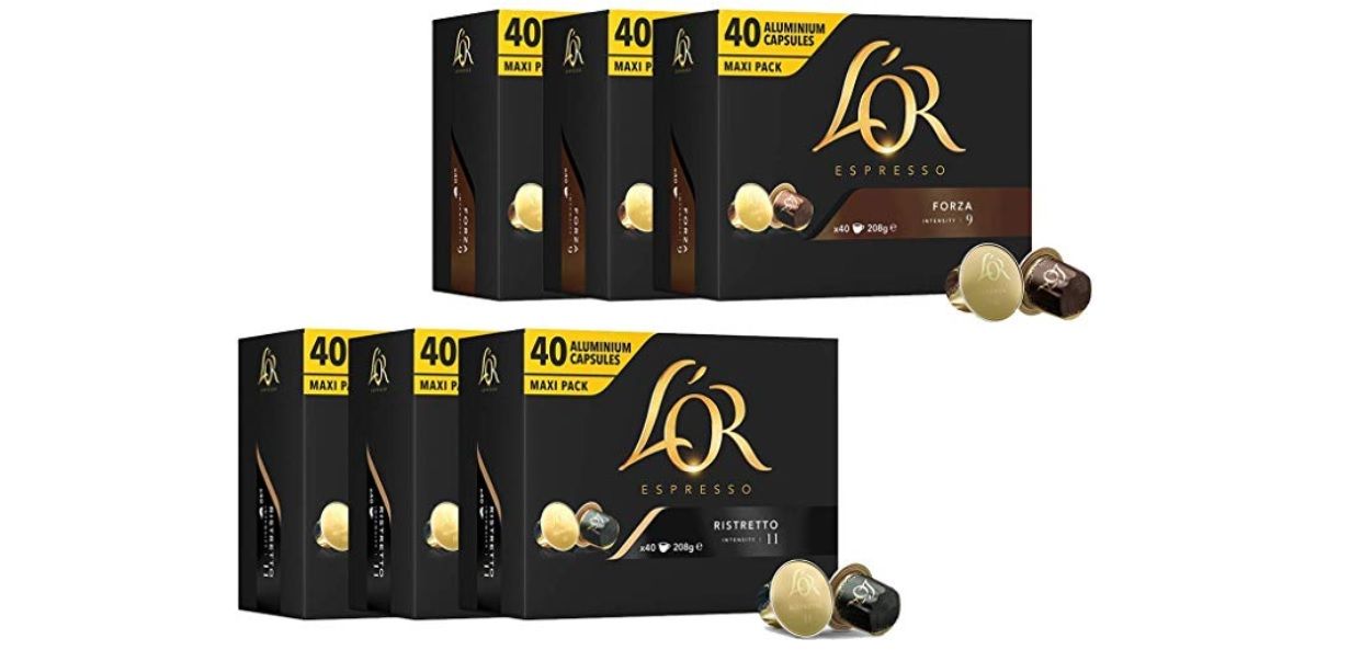 ¡Chollo! Pack de 240 cápsulas de L'OR Espresso Café Maxi Pack bundle por sólo 46,74€ (0,19€/unidad)