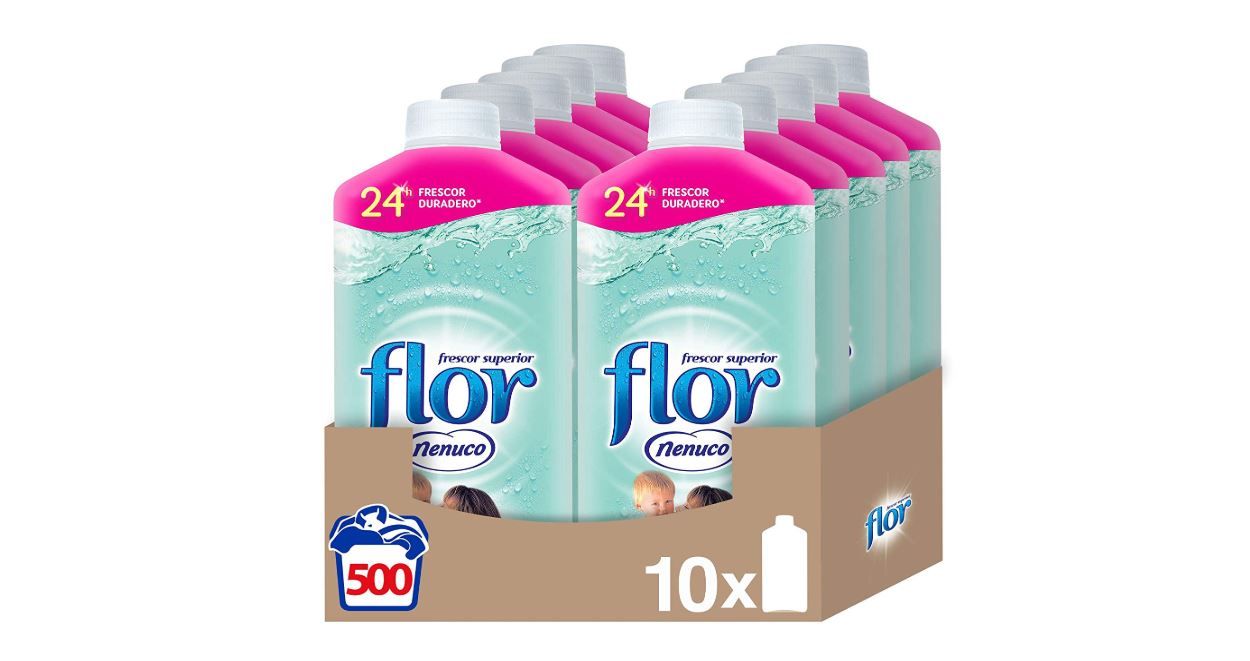 ¡Chollo! 10 botellas de Suavizante concentrado Flor nenuco (500 dosis) por sólo 19,54€ (PVP 30€)