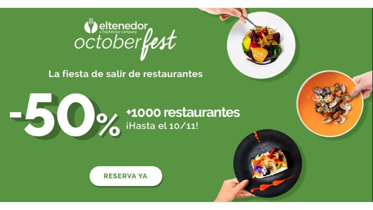 ¡Chollo! 50% de descuento en más de 1000 restaurantes por el Octoberfest en ElTenedor