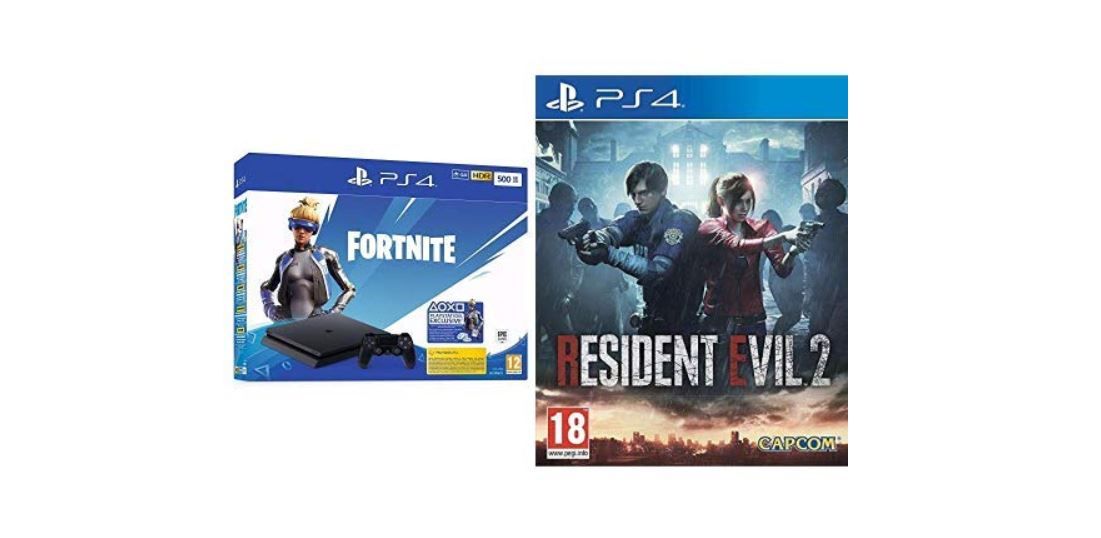 ¡Chollo! PS4 Slim + Mando + Fortnite + Resident Evil 2 solo 242€ (PVP +290€)