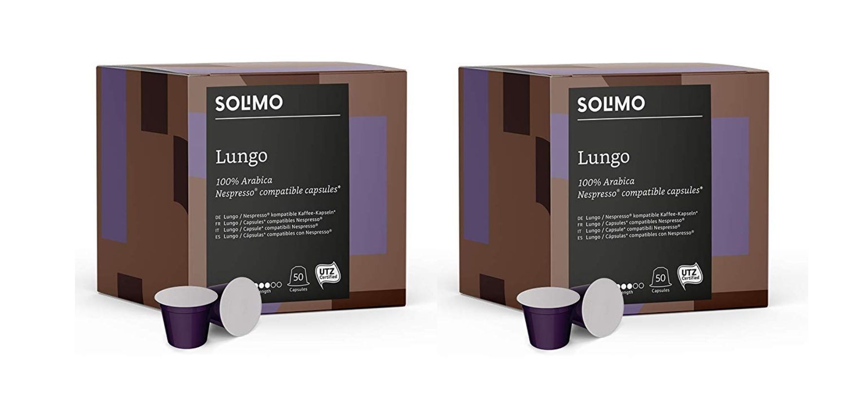 Pack 100 Cápsulas de café Lungo 100% arábica - compatibles con Nespresso