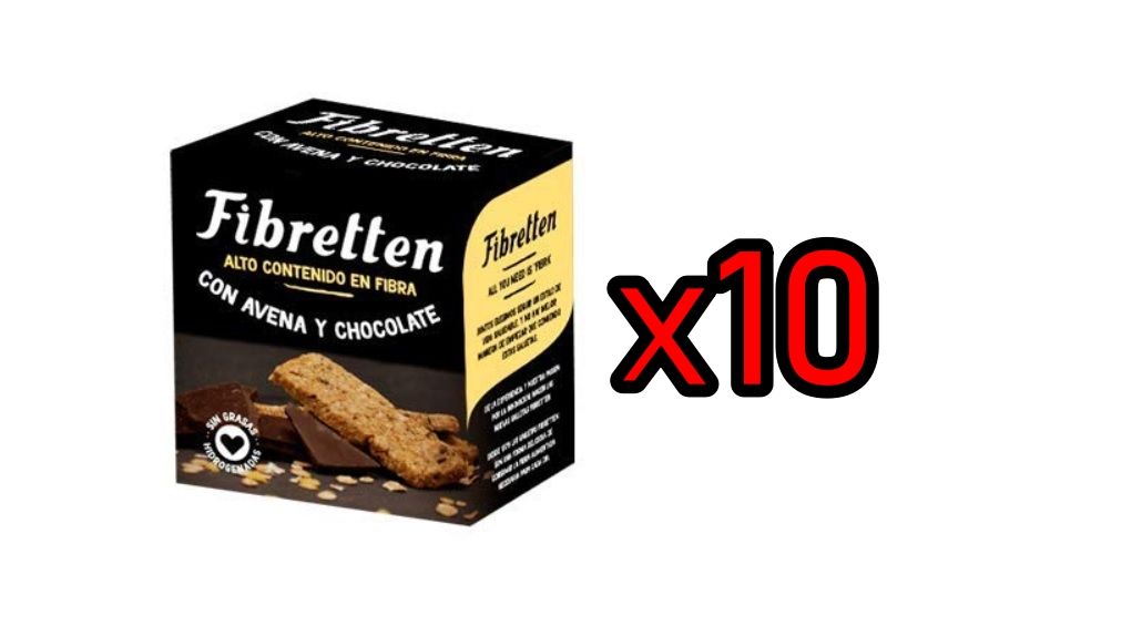 ¡Chollo! 10 paquetes de galletas Fibretten avena y chocolate por sólo 8,71€ (0,87€ la unidad)
