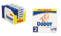 Descuentos en pañales y toallitas Dodot en Amazon + regalo de 240 toallitas con tu compra