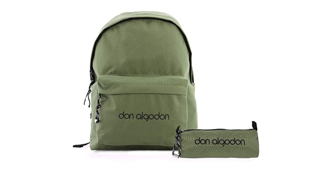¡Chollo! Mochila y estuche de Don Algodón color amarillo por sólo 10,59€ (antes 19,99€)