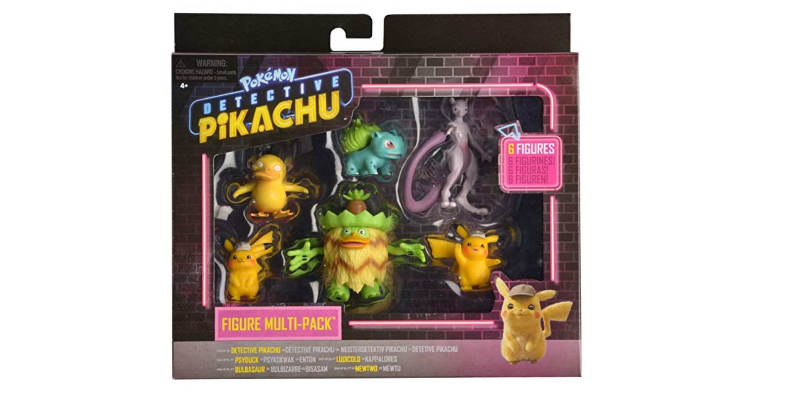 Detective Pikachu pack de 6 figuras Pokémon (Bizak)