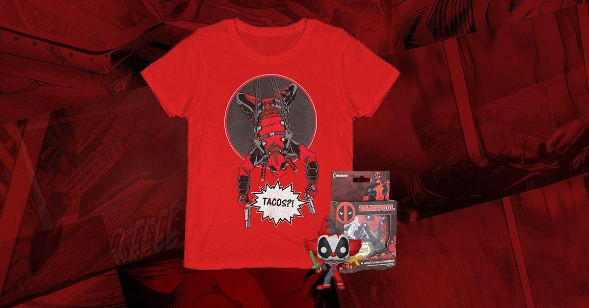 ¡Dto en carrito! Pack Deadpool camiseta + 4 posavasos + Funko Pop! por sólo 17,99€ (PVP +30€)
