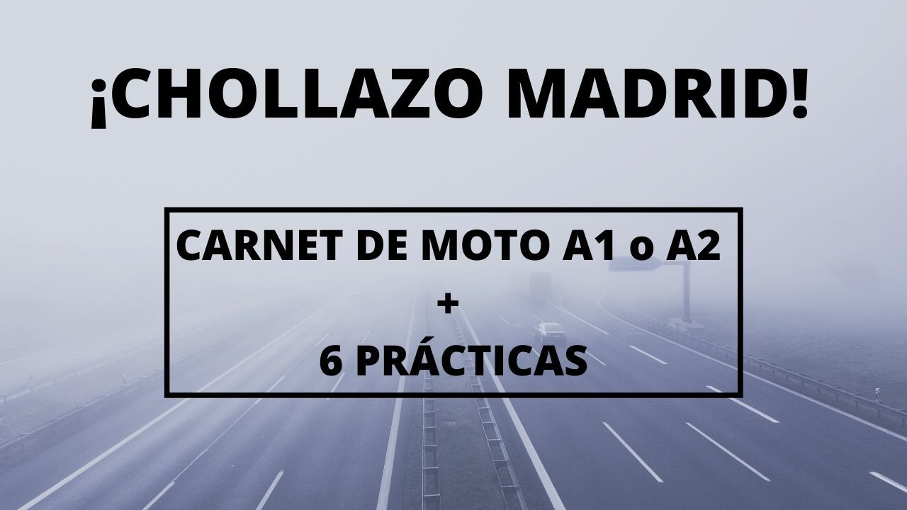 ¡Chollazo Madrid! Curso para carnet de moto A1 o A2 con 6 prácticas (4 de maniobras y 2 circulación) por sólo 27,93€