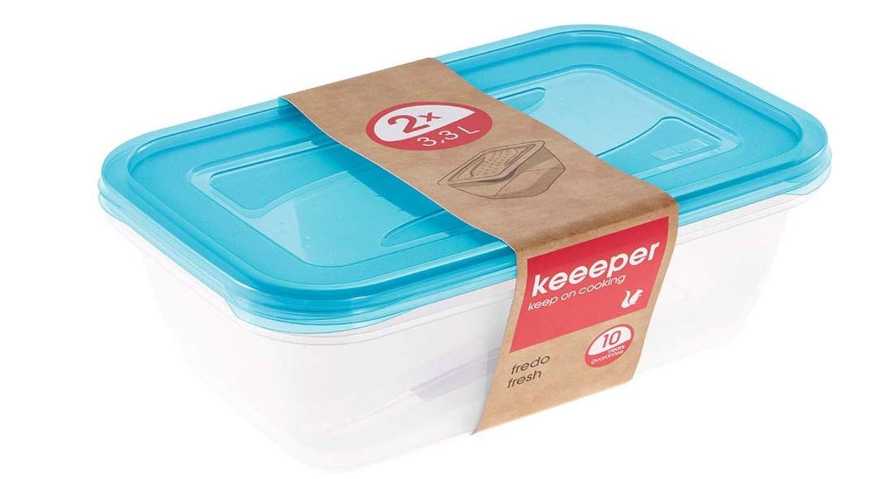 ¡Chollo! Set de 2 fiambreras de 3,30 litros por sólo 2,17€