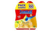 ¡Descuento al tramitar! 100 dosis de Gel de lavavajillas Somat Oro por sólo 8,07€