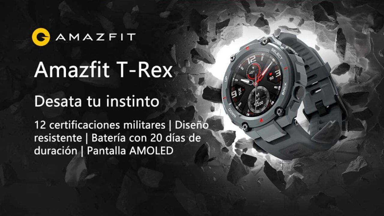 ¡Chollazo! Smartwatch deportivo Amazfit T-Rex en El Corte Inglés y Amazon
