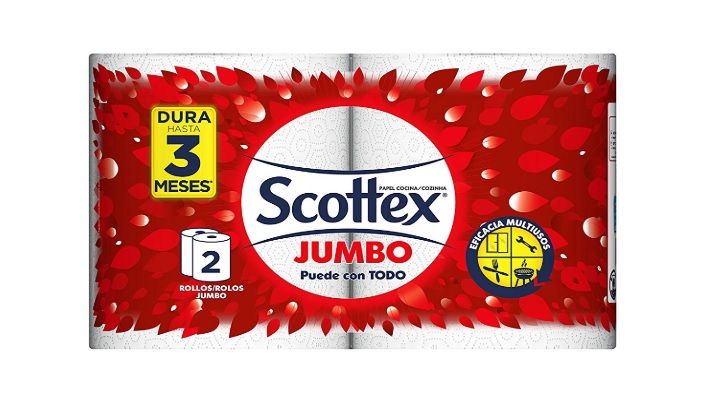 ¡Chollo! Pack de 2 rollos Papel de Cocina Scottex Jumbo por sólo 3,80€ (dto automático al tramitar)