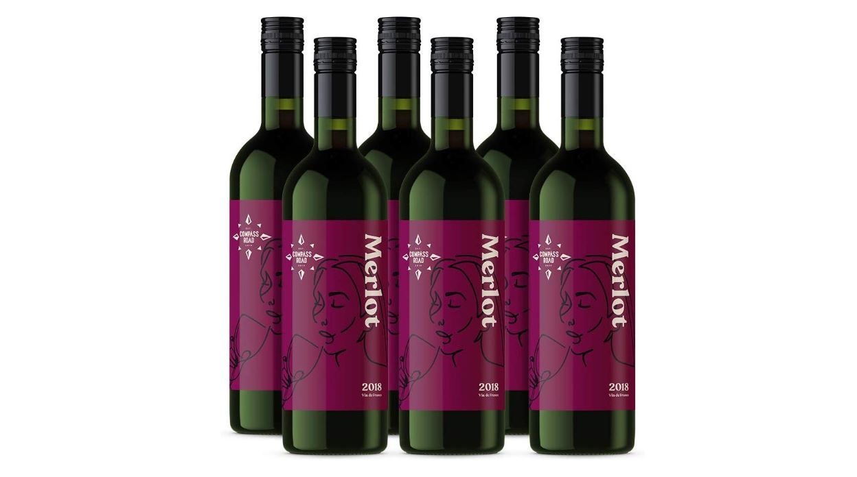 ¡Chollo! Pack 6 botellas de vino Compass Road Merlot por sólo 15,17€
