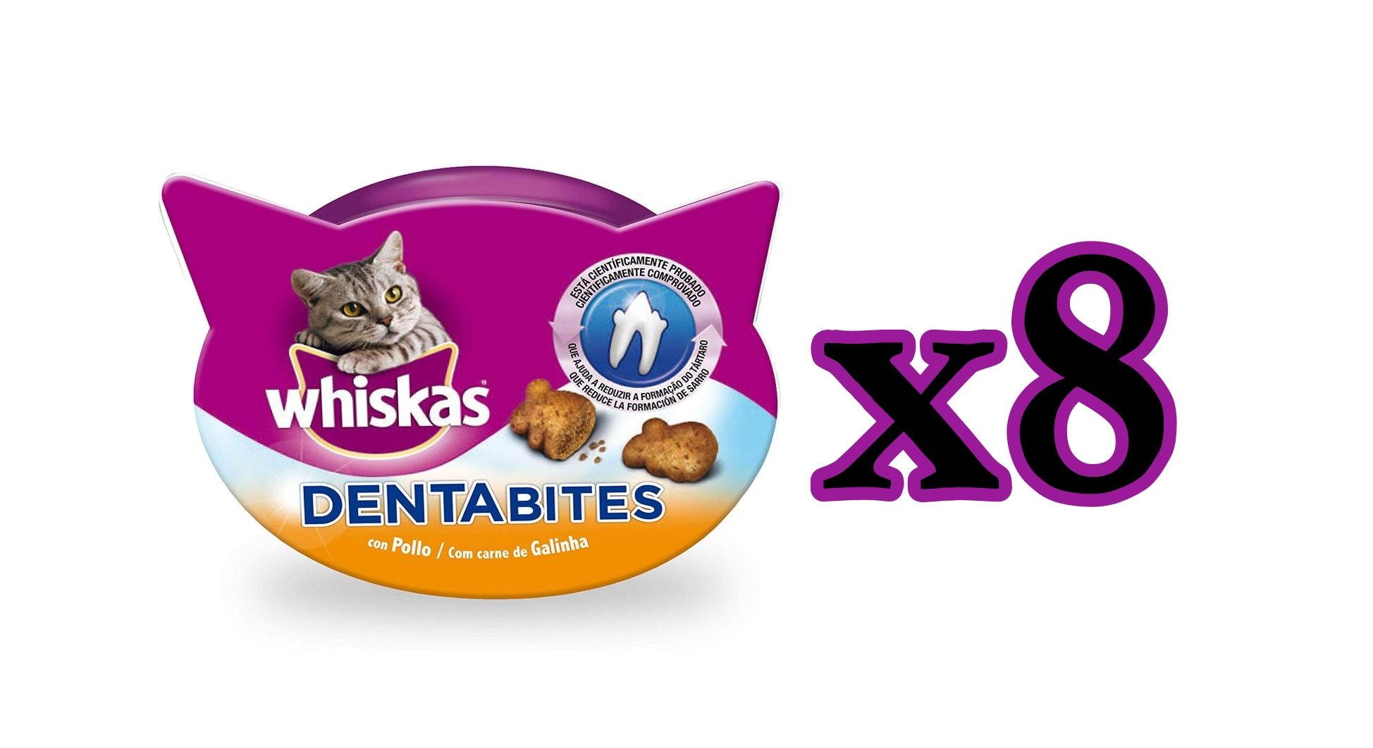 ¡50% de dto! Pack de 8 envases de Dentabites para gatos por sólo 8€ (antes 16€)