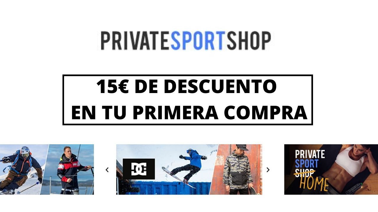 ¡Chollo! 15€ de descuento en tu primer pedido en Private Sport Shop