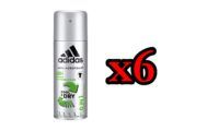 Pack de 6 desodorantes Adidas anti transpirantes