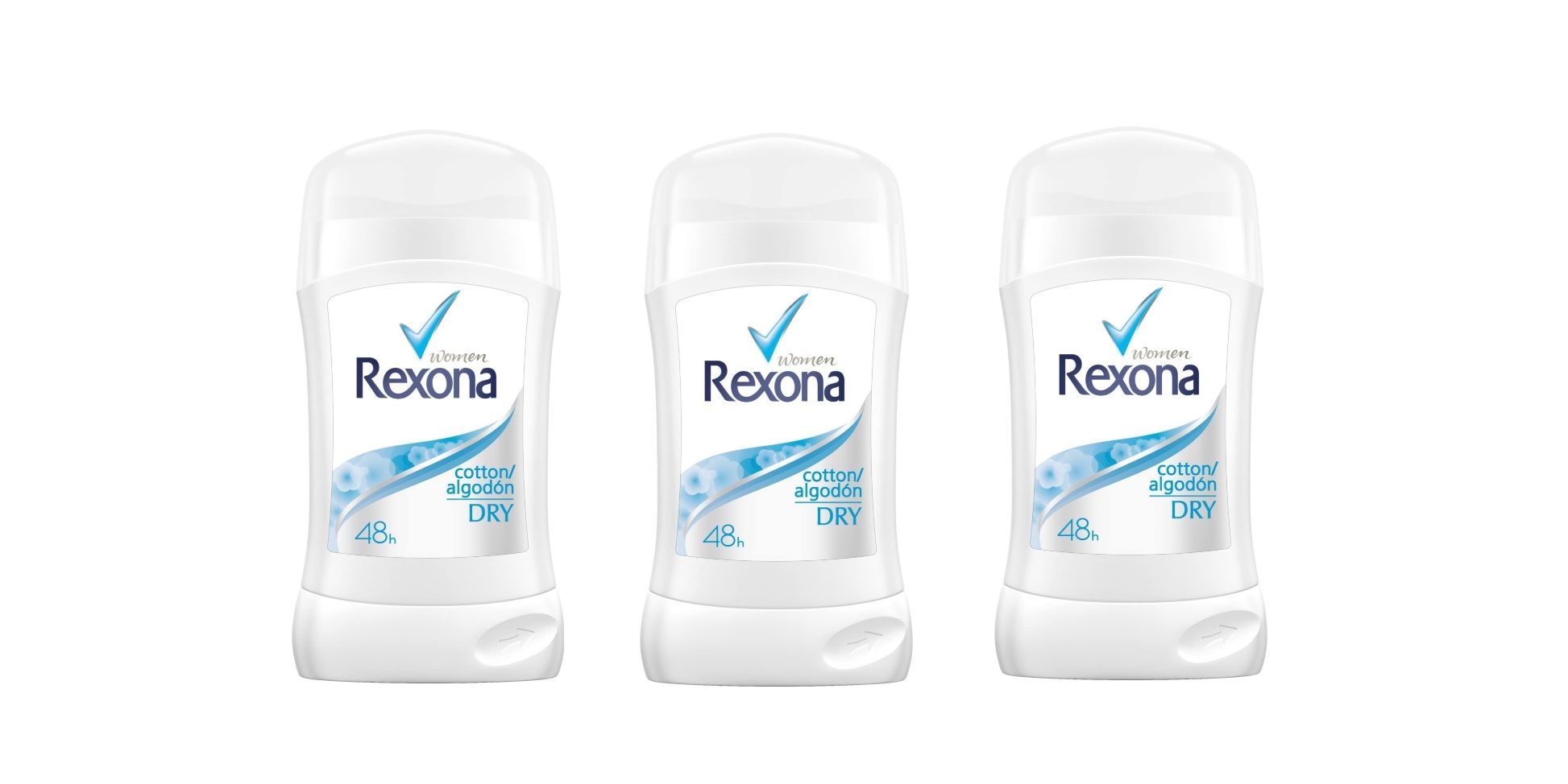 Pack de 3 desodorantes Rexona Women Cotton Dry Deo Stick