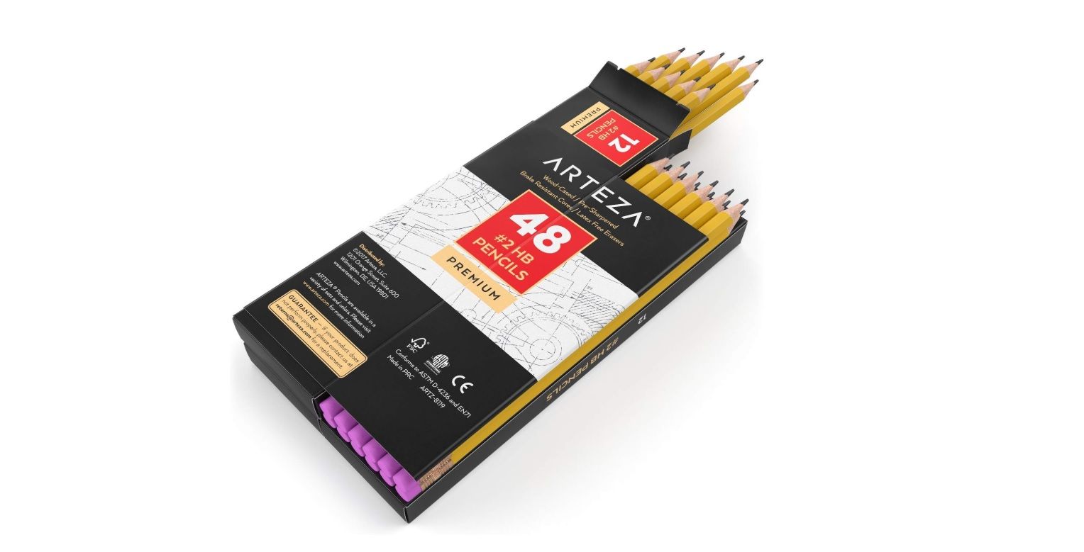¡Oferta flash! Caja de 48 lápices con goma de borrar Arteza por sólo 6,99€