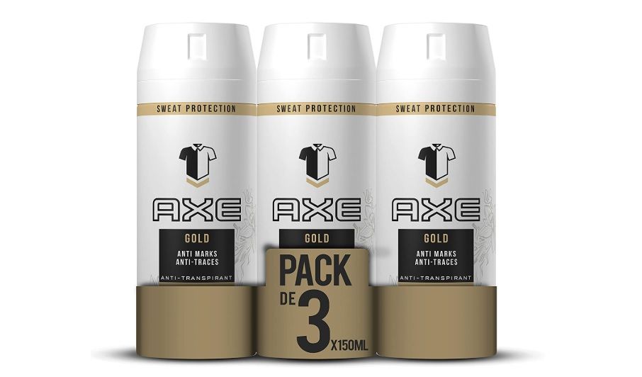 ¡Chollo! Pack 3 desodorantes AXE Gold Antimanchas por sólo 7,43€