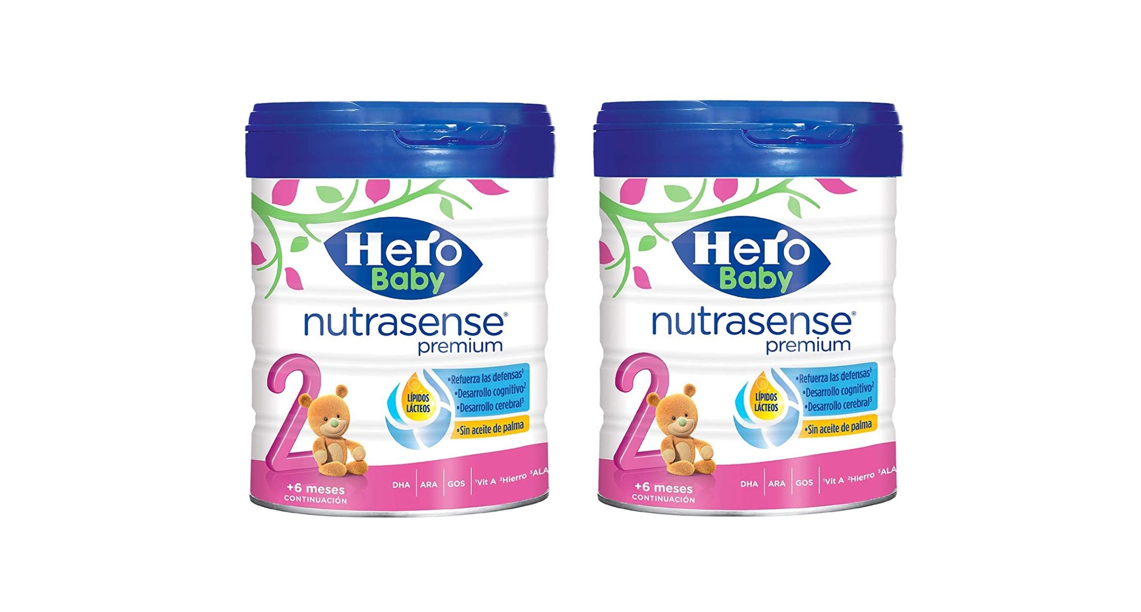 Chollo! Pack de 2 latas de Hero Baby Nutrasense Premium 2 por sólo 11,17€ (