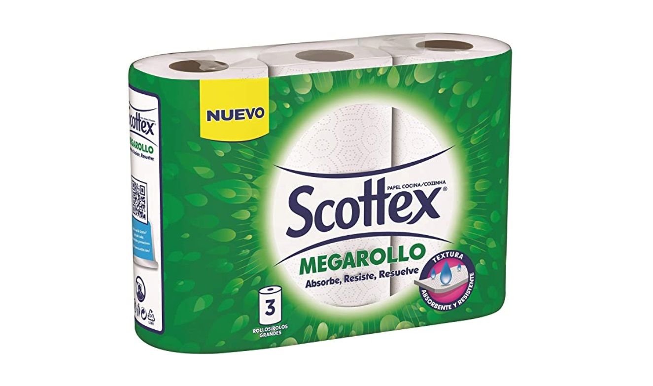 3 Megarollos Papel de cocina Scottex (compra recurrente)