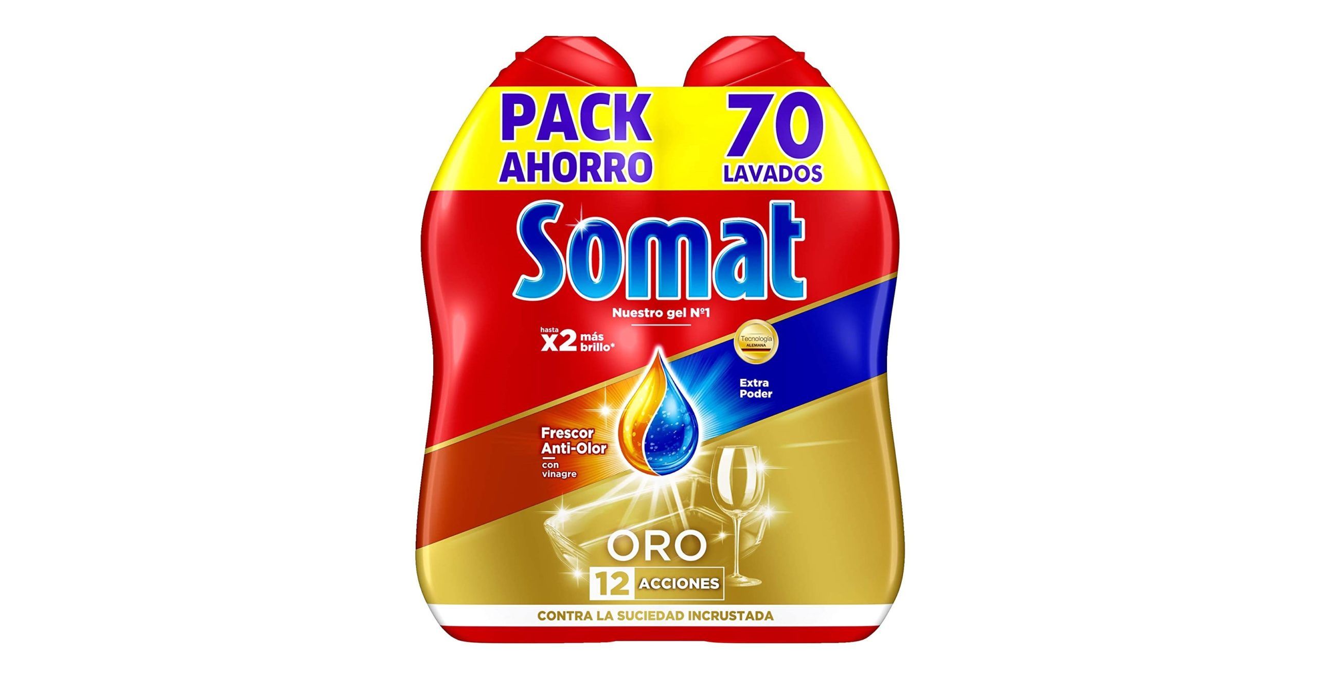 ¡Chollazo! 70 dosis de gel lavavajillas Somat Oro por sólo 6,10€ (antes 12€)