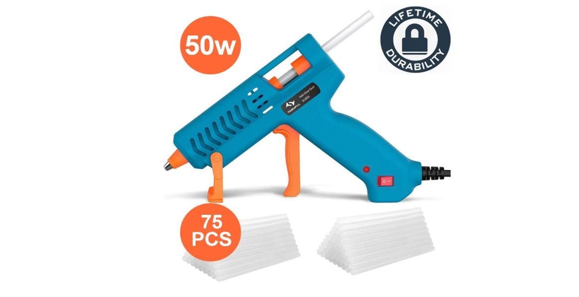 ¡Preciazo! Pistola de silicona 50W + 75 barras por sólo 10,99€ (antes 15,99€)