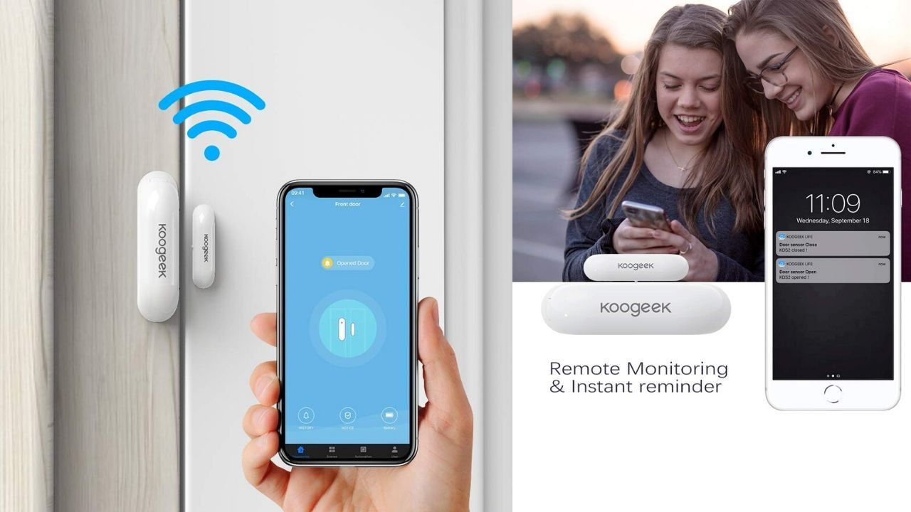 Sensor de Puerta Wifi Koogeek compatible con Android e iOS por sólo 12,99€  con