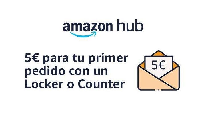5€ de regalo en Amazon con tu primer pedido con Locker o Counter