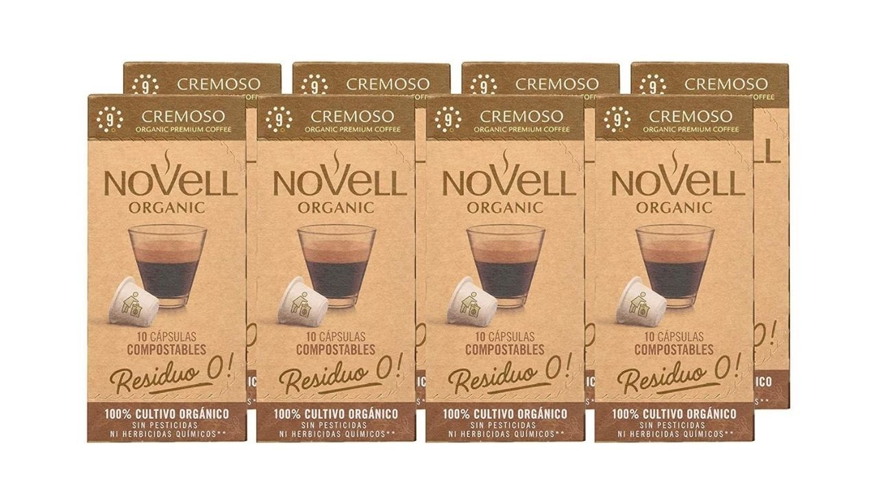 ¡Chollo! Pack de 80 cápsulas de café orgánico Novell cremoso compatible con Nespresso sólo 15,54€ (PVP 26€)