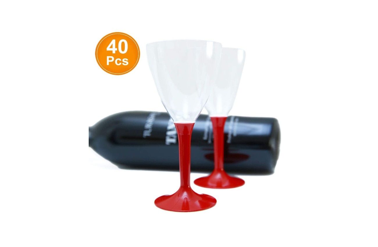 ¡Chollo! Pack de 40 copas de vino desechable de plástico por sólo 7,29€ (antes 15,50€)