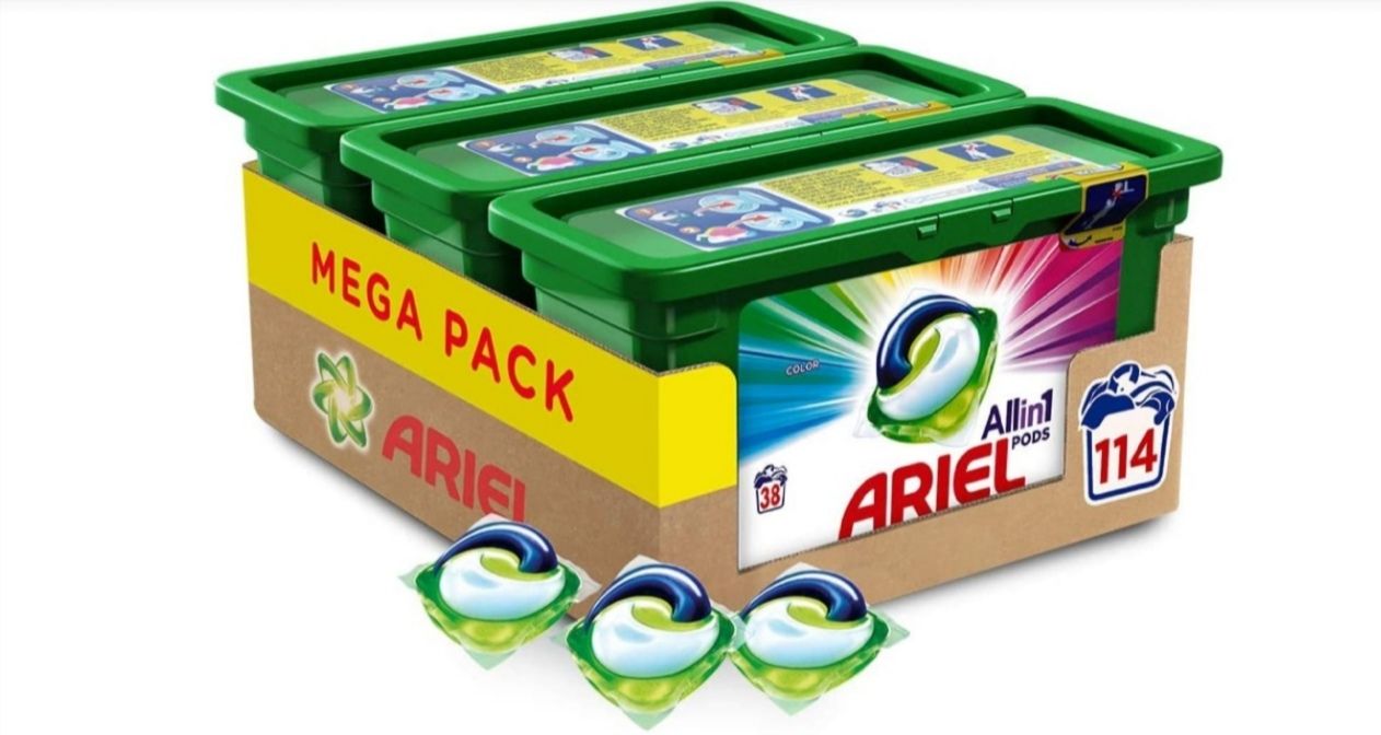 ¡Sólo hoy! 114 cápsulas detergente Ariel 3 en 1 PODS Color por sólo 26,99€ (PVP +35€)