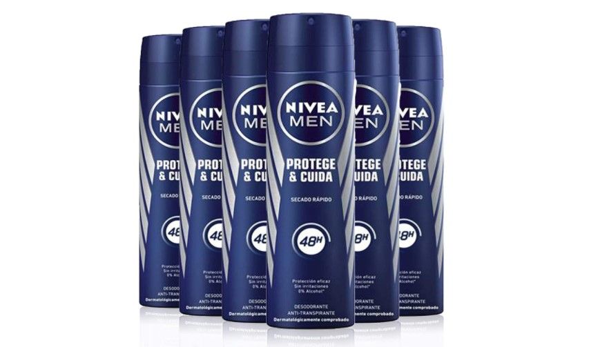 ¡Chollo! Pack de 6 desodorante spray Nivea Men Protege & Cuida por sólo 10,56€ (dto al tramitar)