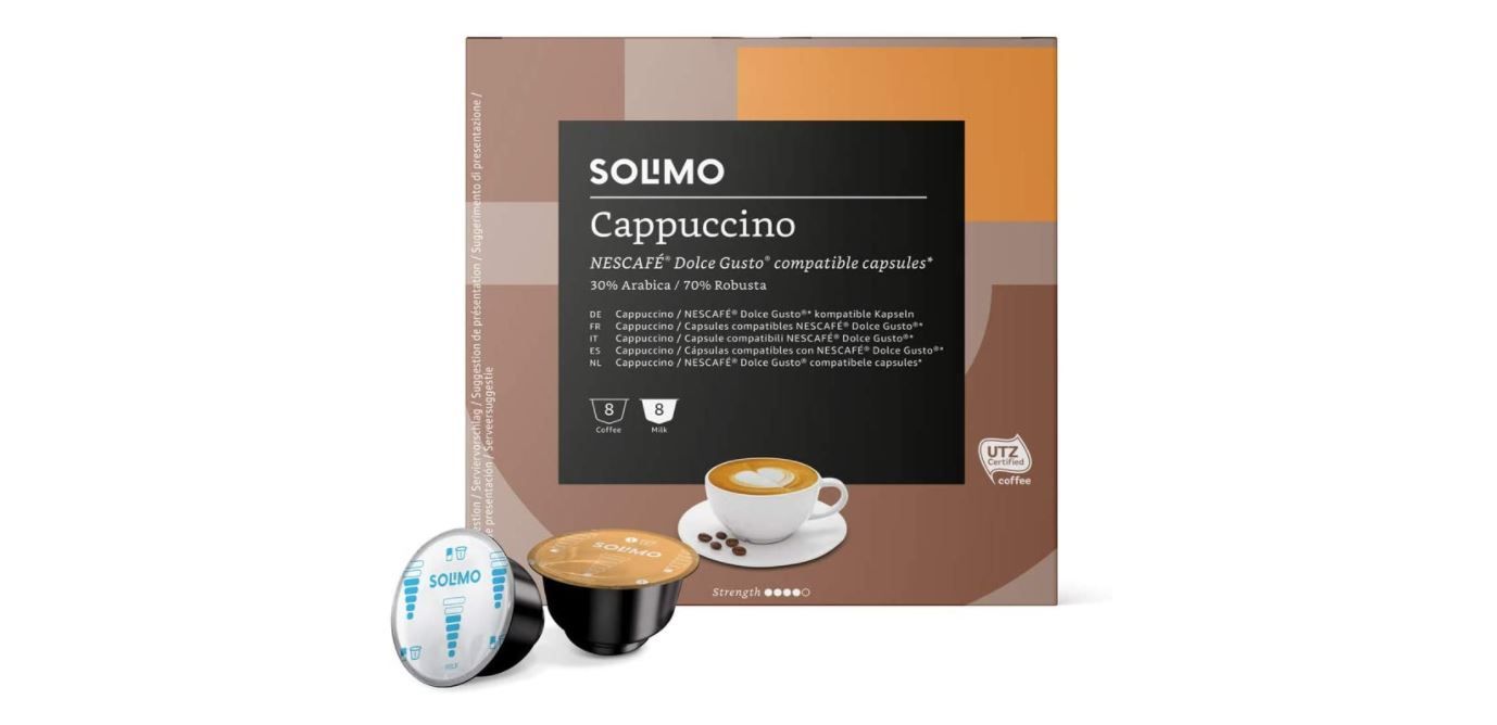 Pack 96 Cápsulas Solimo Cappuccino para Nescafé Dolce Gusto