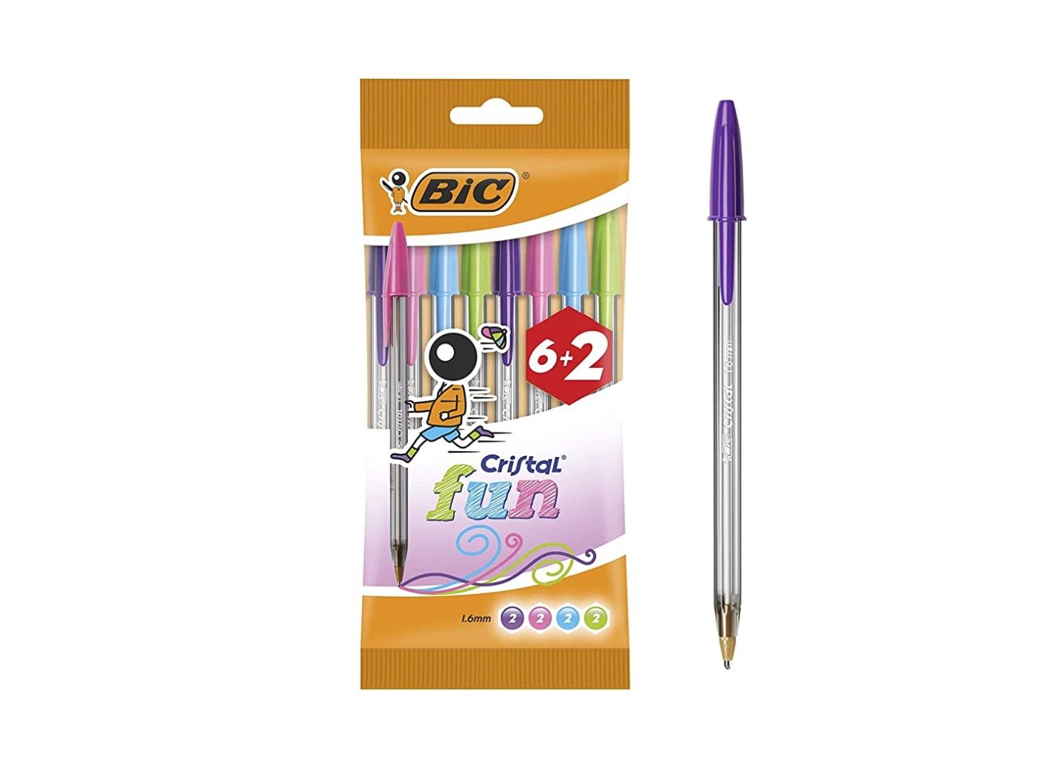¡Chollo! Pack 8 bolígrafos BIC Cristal fun por sólo 2,18€ al tramitar el pedido