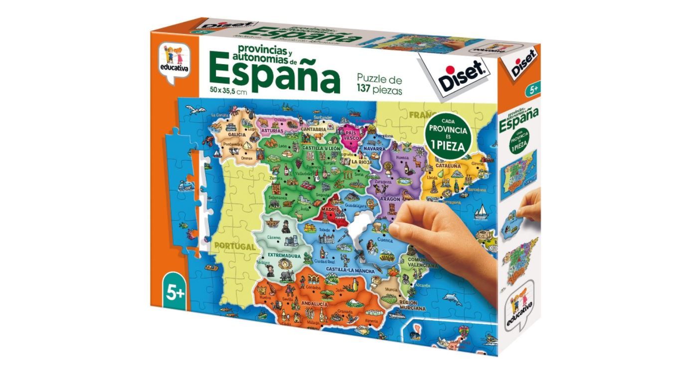 ¡Chollo! Puzzle de Provincias y Autonomías de España por sólo 7,67€ en Amazon
