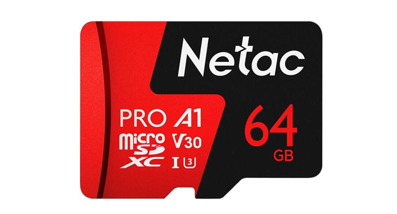 MicroSD Netac Pro 64GB A1 V30 U3 por sólo 9,99€ (PVP 19,99€) con cupón