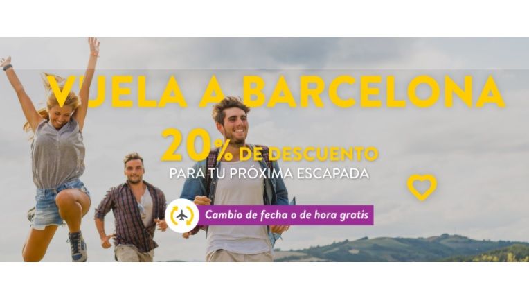 Vuelos a Barcelona con un descuento del 20% en Vueling